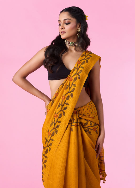 Mohey Women Sunset Glow Festive Saree