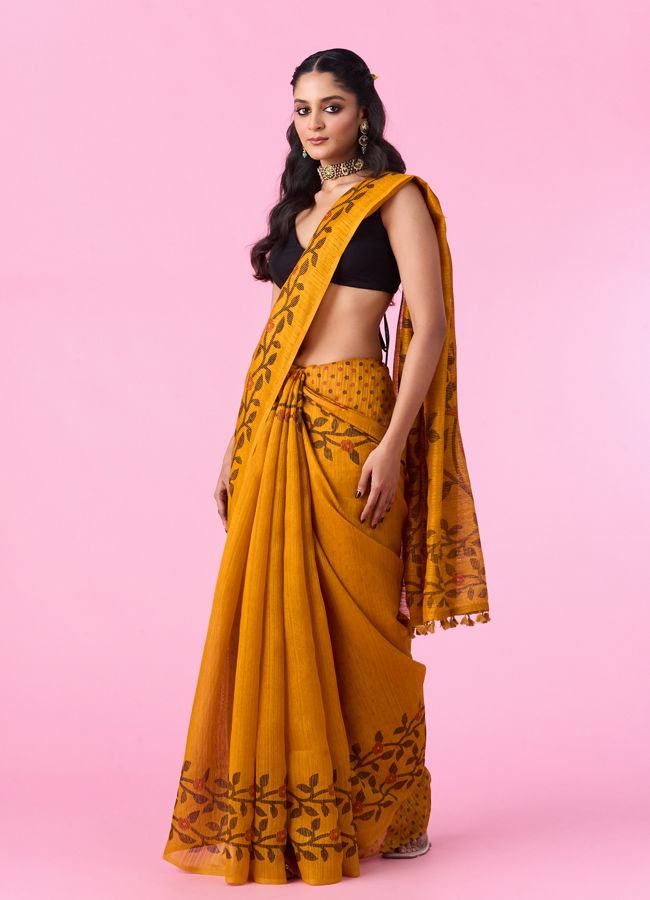 Mohey Women Sunset Glow Festive Saree