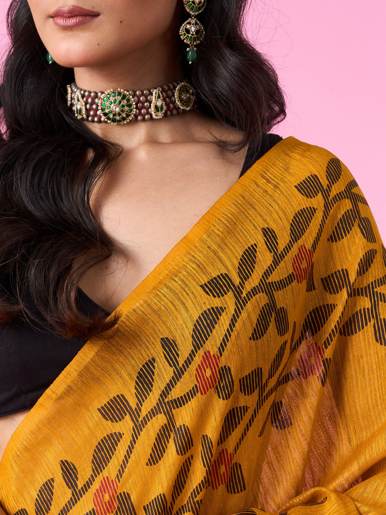 Mohey Women Sunset Glow Festive Saree