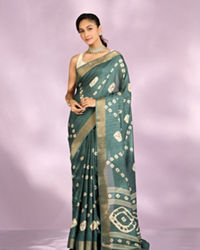 Mohey Women Sea Green Elegance Saree