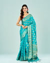 Mohey Women Ravishing Rama Green Saree