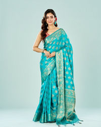 Mohey Women Ravishing Rama Green Saree