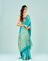 Mohey Women Ravishing Rama Green Saree