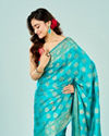 Mohey Women Ravishing Rama Green Saree