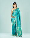 Mohey Women Ravishing Rama Green Saree
