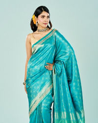 Mohey Women Ravishing Rama Green Saree