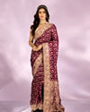 Wine Elegance Bridal Saree