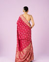 Mohey Women Dazzling Rani Pink Elegance Saree