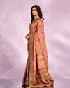 Mohey Women Pink Tissue Splendour Bridal Saree