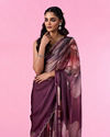 Mohey Women Enchanting Wine Chinon Saree