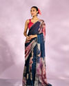 Mohey Women Indigo Blue Elegance Saree