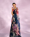 Mohey Women Indigo Blue Elegance Saree
