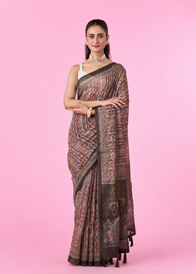 Mohey Women Enchanting Mehandi Green Silk Saree
