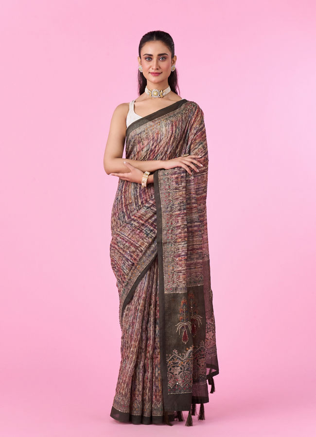 Mohey Women Enchanting Mehandi Green Silk Saree