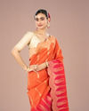 Mohey Women Radiant Orange Silk Saree