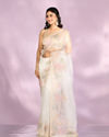 Gleaming White Organza Saree