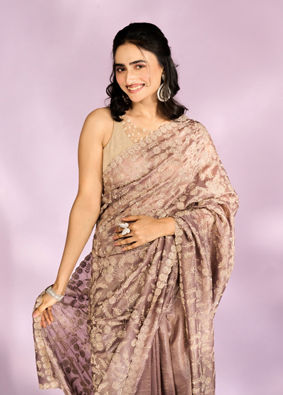 Mohey Women Fawn Enchanted Allure Saree