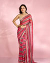 Radiant Rani Red Georgette Saree