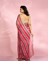 Mohey Women Radiant Rani Red Georgette Saree