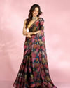 Elegant Blue Organza Saree