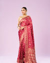 Mohey Women Dazzling Dusty Pink Saree