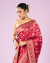 Mohey Women Dazzling Dusty Pink Saree