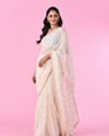 Mohey Women Rani Pink Satin Elegance Saree