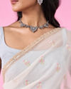 Mohey Women Rani Pink Satin Elegance Saree