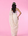 Mohey Women Rani Pink Satin Elegance Saree