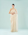 Cream Colored Vision of Elegance Saree