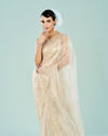 Mohey Women Cream Colored Vision of Elegance Saree