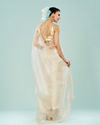 Mohey Women Cream Colored Vision of Elegance Saree