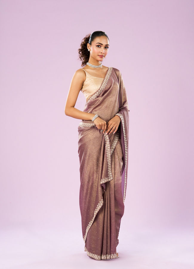 Albela Organza Purple Saree