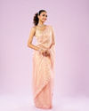 Mohey Women Ravishing Pink Organza Saree
