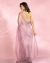 Mohey Women Scintillating Purple Radiance Organza Saree