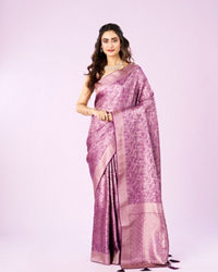 Mohey Women Elegant Purple Symphony Saree
