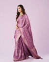 Mohey Women Elegant Purple Symphony Saree