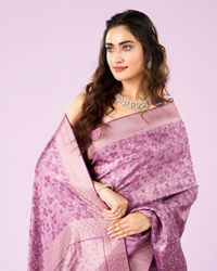 Mohey Women Elegant Purple Symphony Saree