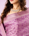 Mohey Women Elegant Purple Symphony Saree