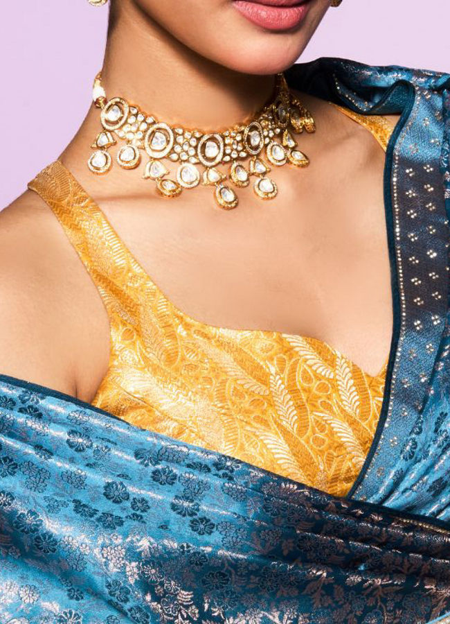 Mohey Women Ethereal Light Blue Saree