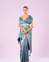 Mohey Women Ethereal Light Blue Saree