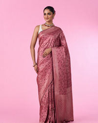 Mohey Women Dusty Pink Elegance Saree