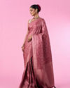 Mohey Women Dusty Pink Elegance Saree