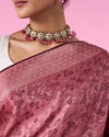 Mohey Women Dusty Pink Elegance Saree