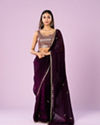 Wine Elegance Saree