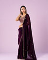 Mohey Women Wine Elegance Saree