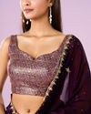 Mohey Women Wine Elegance Saree