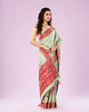 Mohey Women Sea Green Splendor Saree