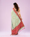 Mohey Women Sea Green Splendor Saree