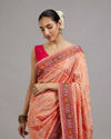 Mohey Women Peach Elegance Saree
